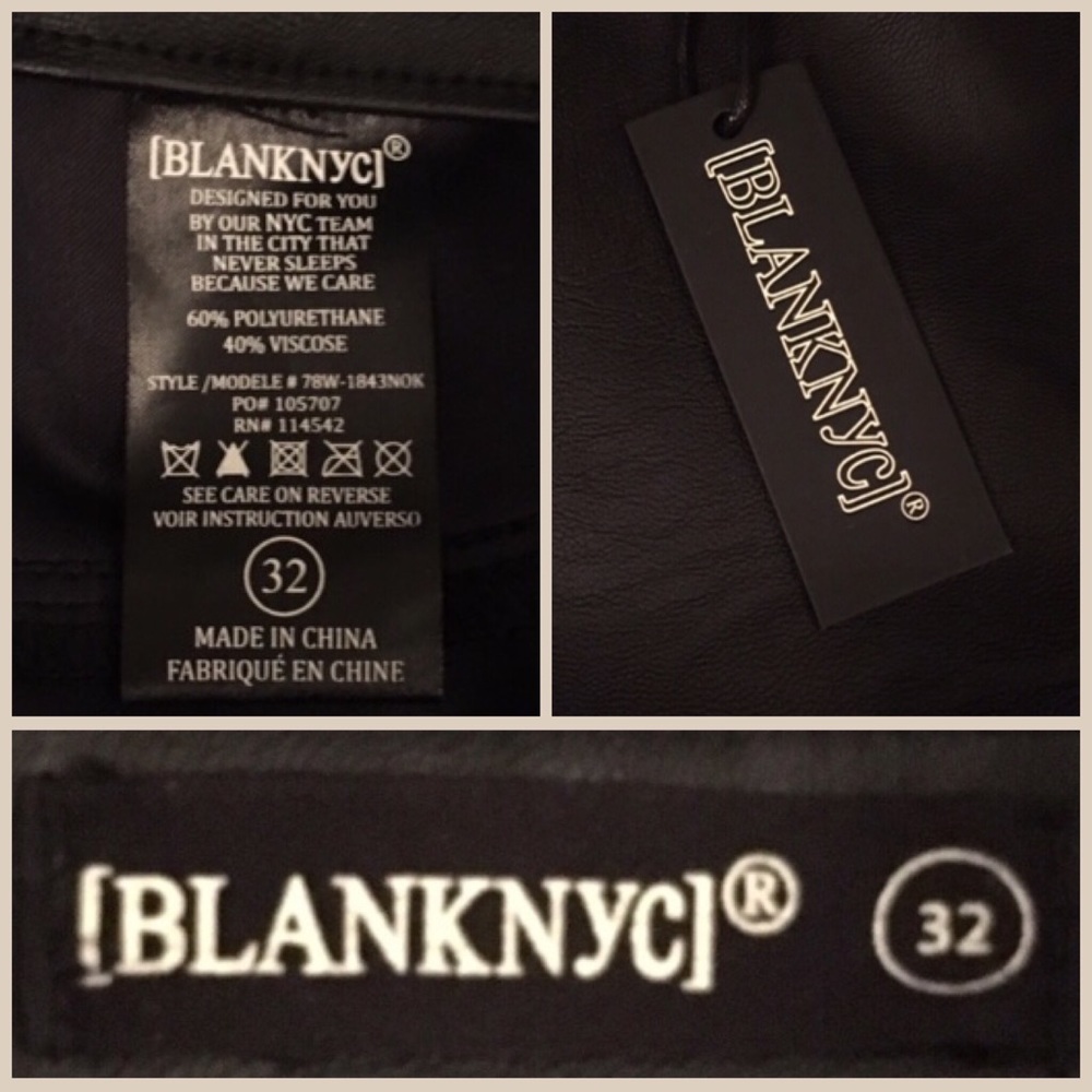 Blank NYC Black Vegan Leather Skinny Pants - Picture 6 of 6